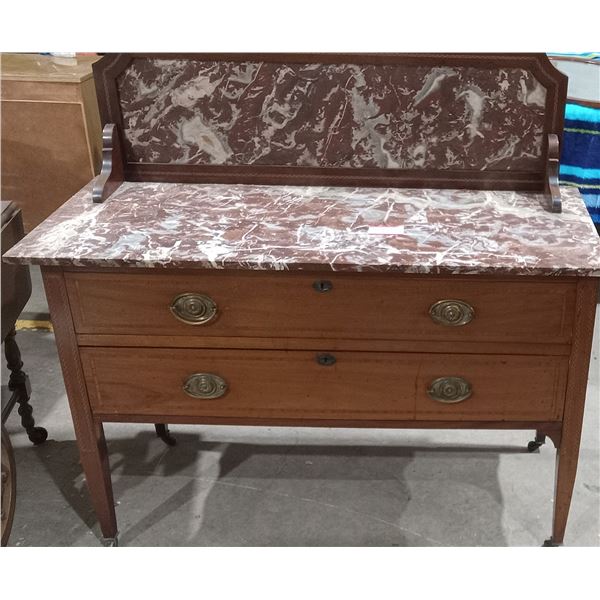 Stunning Vintage Dresser With Stone Finishing Design