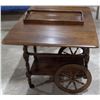Image 2 : Stunning Antique Wagon Sidetable w/Folding Sides