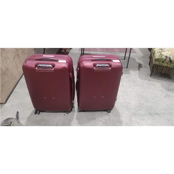 Matching Metalic Red Luggage (x2)