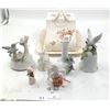 Image 1 : Decorative Figurines, Angels, Birds, Bell, Baqoque Couple, and Butter Dish
