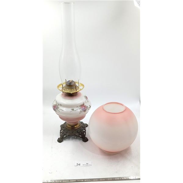 Stunning Painted Vintage Kersone Lamp