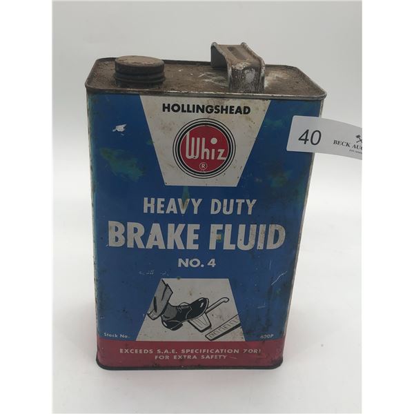 Antique Hollingshead Brake Fluid Can