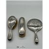 Image 1 : Antique Sterling Silver Round Brush & Mirror set
