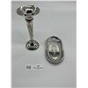 Image 1 : Sterling Silver Candle holder and small dish