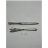 Image 1 : Antique Sterling Silver Shoe Horn and Sterling Silver Knife with Flower Design