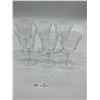 Image 1 : Six Engraved Wine Glasses with Flower Design
