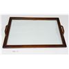 Image 1 : Wood and Glass serving tray