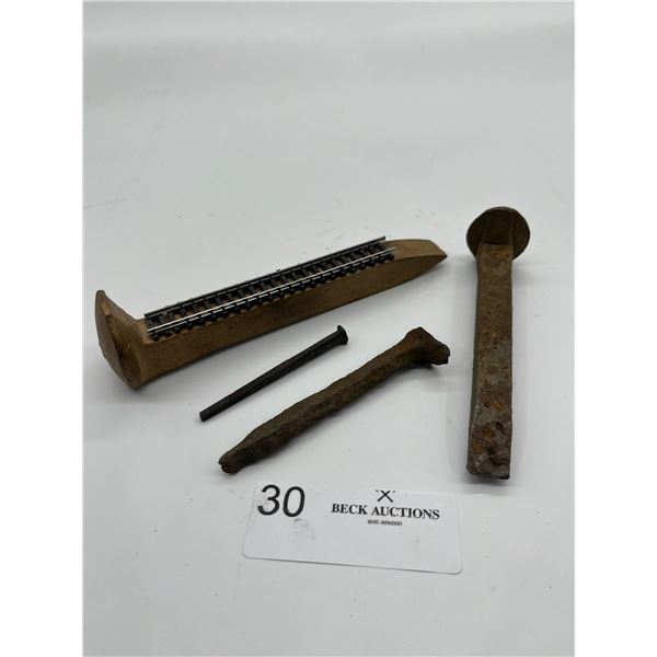 Antique Railroad Spikes and Nails