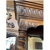 Image 7 : Art Nouveau Oak Sideboard With Beveled Mirrors 72L x 22D x 84H
