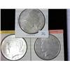 1923, 1923-D And 1923-S Peace Silver Dollars