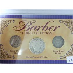 Barber Coin Collection In Case