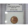 Image 1 : 1966 South Africa Two Cent PCI PR66 Red