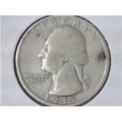 1935-D Silver Washington Quarter