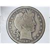 1901 Barber Half Dollar