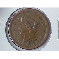 1853 US Large Cent  (EF)