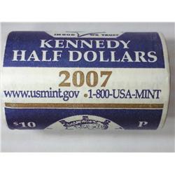 $10 Roll Of 2007-P Kennedy Half Dollars (UNC)