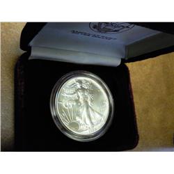 1990 American Silver Eagle (UNC) In Display Box