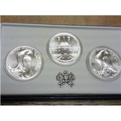 1984 Olympic 3 Coin Collector Set (UNC)