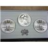 Image 2 : 1984 Olympic 3 Coin Collector Set (UNC)
