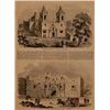 Image 2 : 1854 Print of Mission Concepcion & The Alamo Ruins
