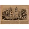 Image 3 : 1854 Print of Mission Concepcion & The Alamo Ruins