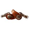 Image 1 : Engraved Silver Inlay Mexican Chihuahua Spurs