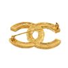 Image 2 : Chanel Gold CC Rhinestone Brooch