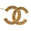 Image 3 : Chanel Gold CC Rhinestone Brooch