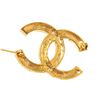 Image 4 : Chanel Gold CC Rhinestone Brooch