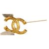 Image 7 : Chanel Gold CC Rhinestone Brooch