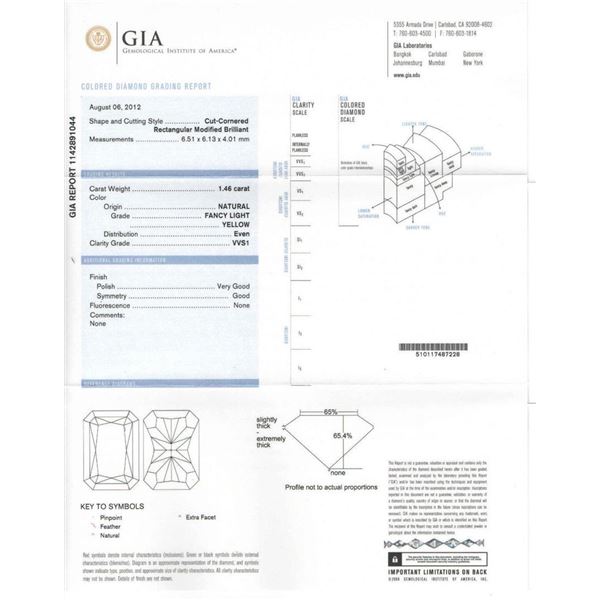 Platinum 18k Gold 2.61 ctw GIA Fancy Yellow Radiant Diamond Marquise Sapphire Ri