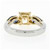 Image 9 : Platinum 18k Gold 2.61 ctw GIA Fancy Yellow Radiant Diamond Marquise Sapphire Ri
