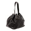 Image 3 : Chanel CC Black Calfskin Leather Drawstring Tote Bucket Bag