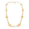 Image 1 : Chanel Gold Medal & Pearl Ribbon CC Dangle Necklace
