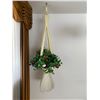 Image 1 : Macramé Hanging Plant Basket with Artificial Plant