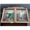 Image 1 : 2 x Framed Oil On Canvas North African Scene Paintings by J.B. Vitali