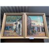 Image 1 : 2 x Framed Oil On Canvas North African Scene Paintings by J.B. Vitali