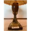 Image 2 : Vintage Brass-Base Lamp w/ Unique Lampshade