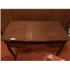 Image 2 : Vintage Wooden Vanity Table w/ Center Mirror and Chair
