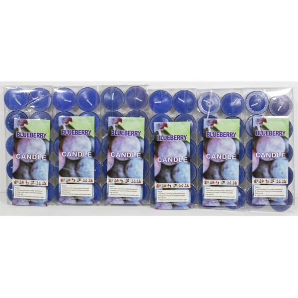 6 PACKS BLUEBERRY SCENTED TEA LIGHT CANDLES 