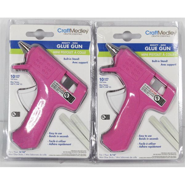 2 CRAFT MEDLEY MIGHTY MINI GLUE GUNS