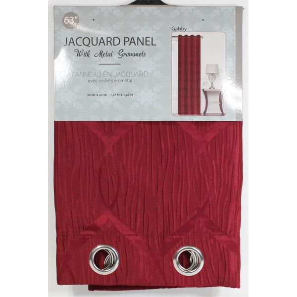 63  GABBY JACQUARD PANEL CURTAIN WITH METAL GROMMETS