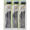 Image 1 : 3 SETS COLOR FACTORY FINE NATURAL BRUSHES - 5/SET