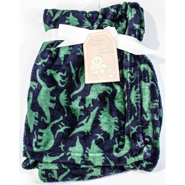 PRECIOUS MOMENTS FLEECE DINOSAUR BLANKET