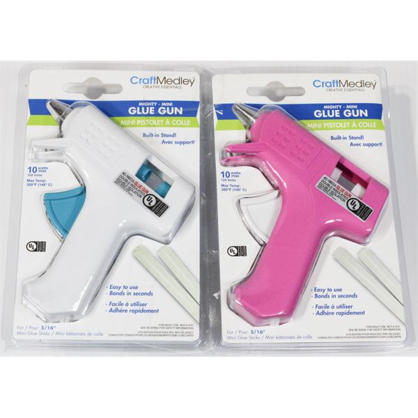 2 CRAFT MEDLEY MIGHTY MINI GLUE GUNS
