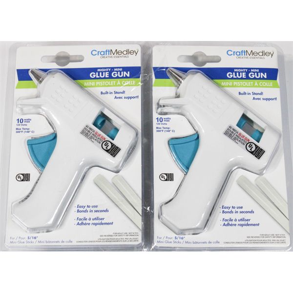 2 CRAFT MEDLEY MIGHTY MINI GLUE GUNS