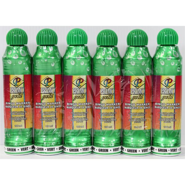 6 ASST. COLOR PRIMO BINGO DABBERS - 100ML/EA