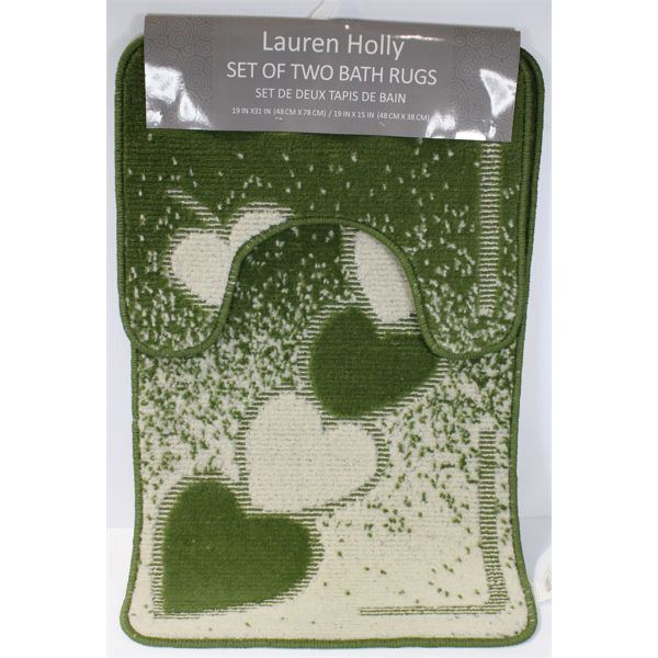 LAUREN HOLLY BATH MATS, SET OF 2