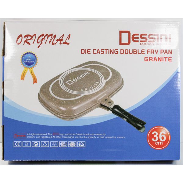 ORIGMAL DESSINI DIE CAST DOUBLE FRY PAN 