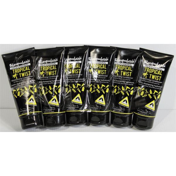 6 BOTTLES SHAMPOOHEADS TROPICAL TWIST CONDITIONER